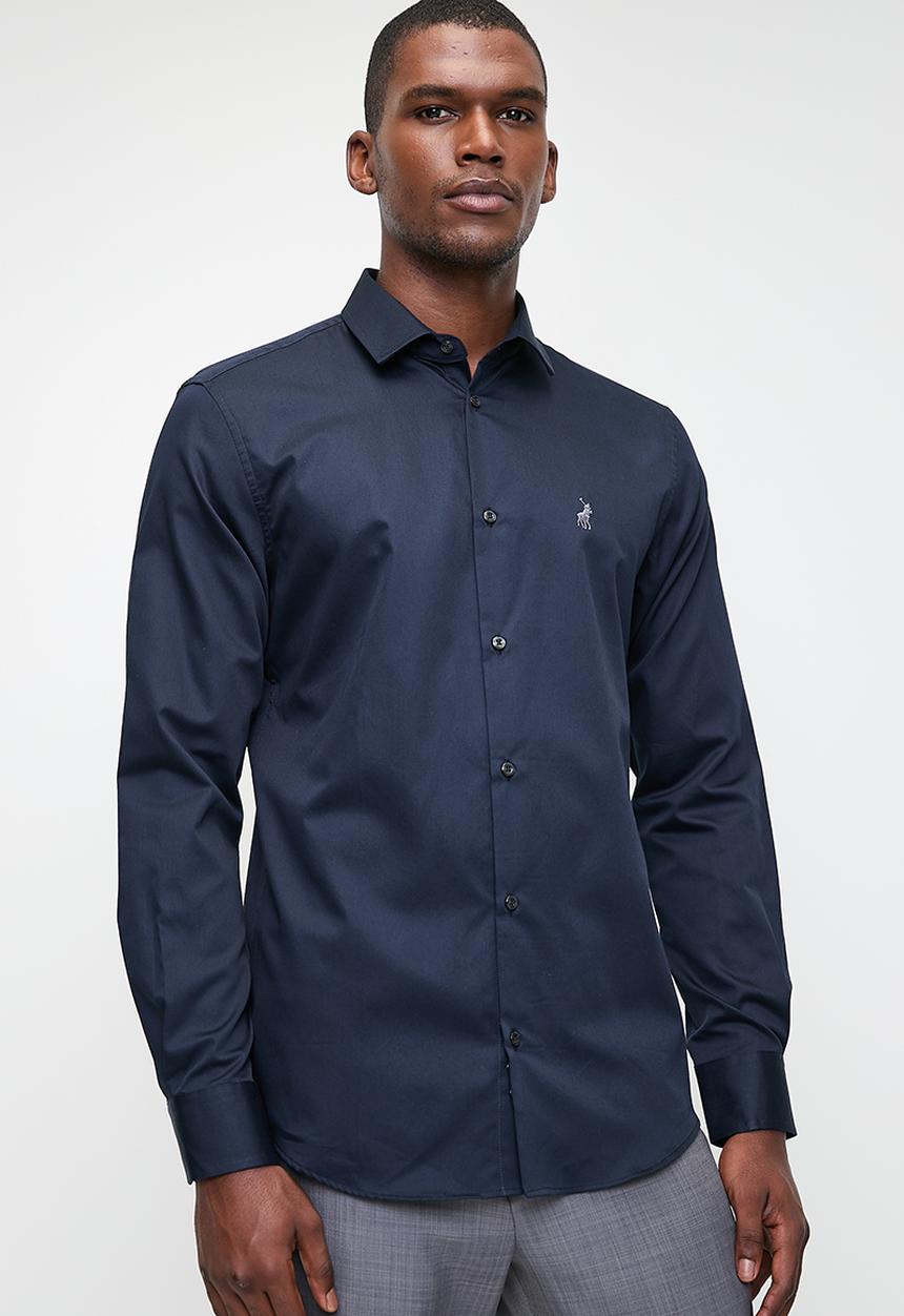 POLO - Mens Custom Fit Greig Shirt - Dark Navy