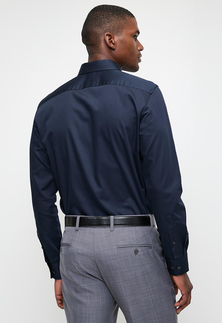 POLO - Mens Custom Fit Greig Shirt - Dark Navy