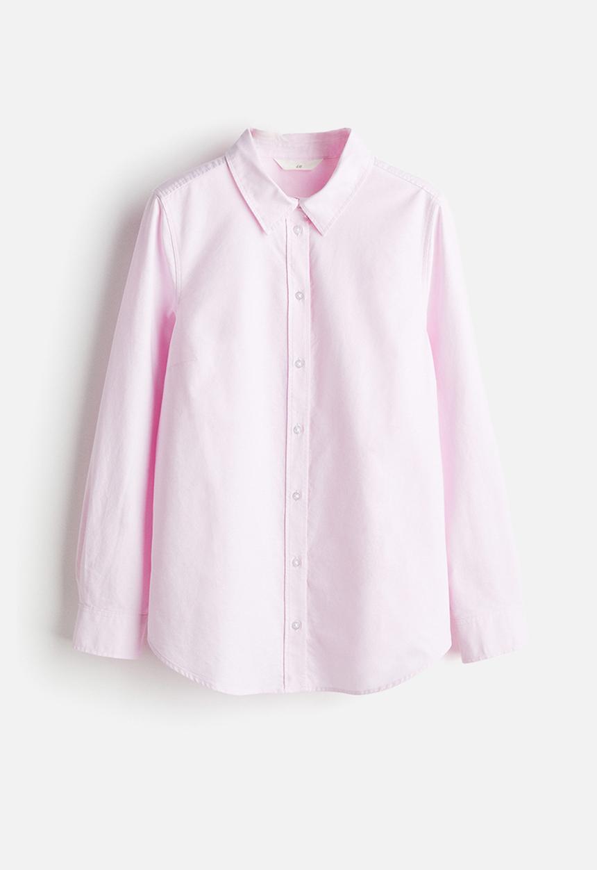 H&M - Fitted oxford shirt - light pink