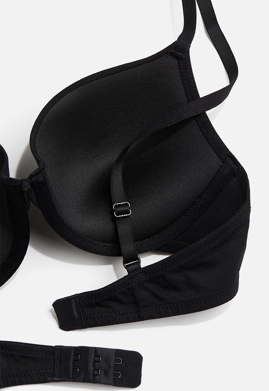 H&M - Cotton push-up bra - black