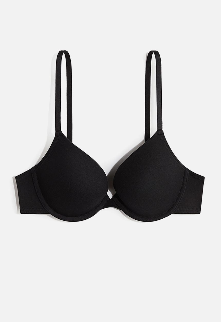 H&M - Cotton push-up bra - black