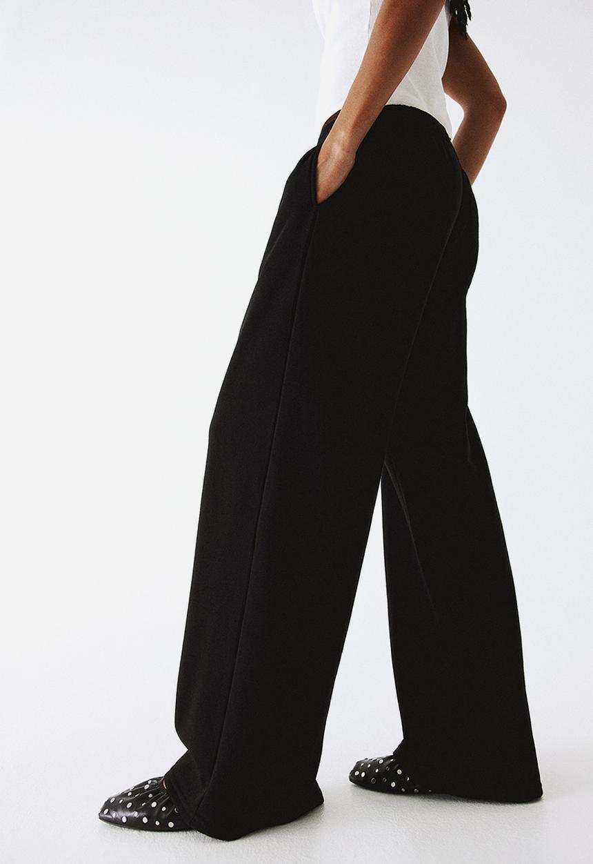 H&M - Wide joggers - black