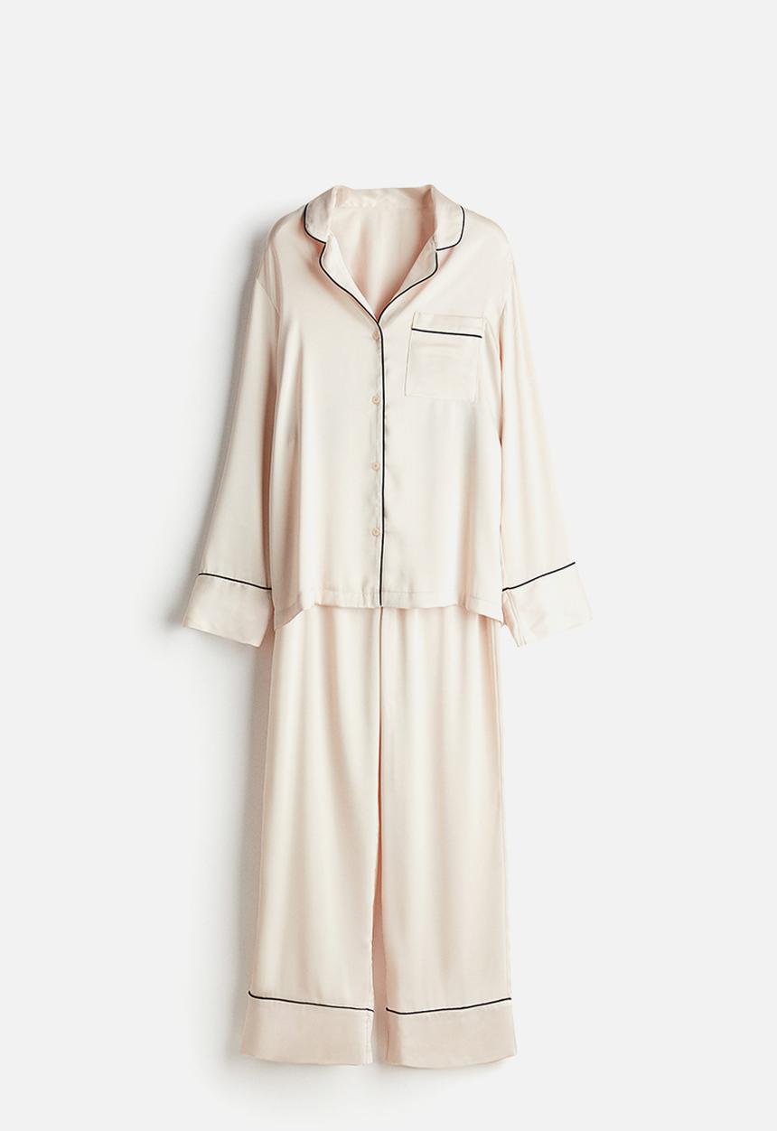 H&M - Satin pyjamas - light beige