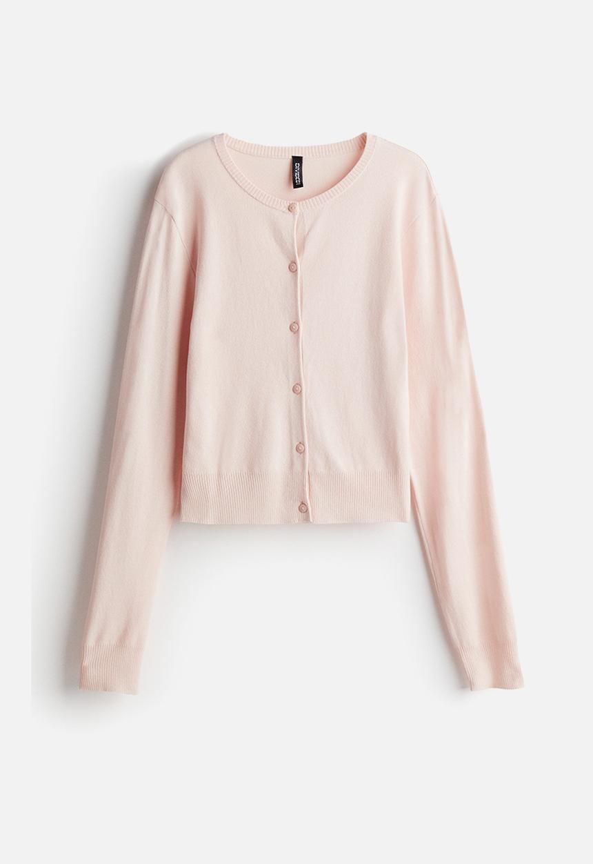 H&M - Fine-knit cardigan - light pink