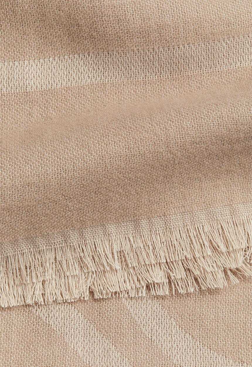 H&M - Jacquard-weave scarf - beige patterned