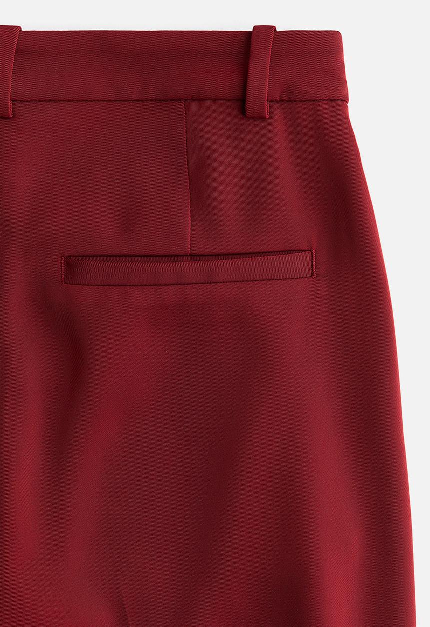 H&M - Wide twill trousers - dark red