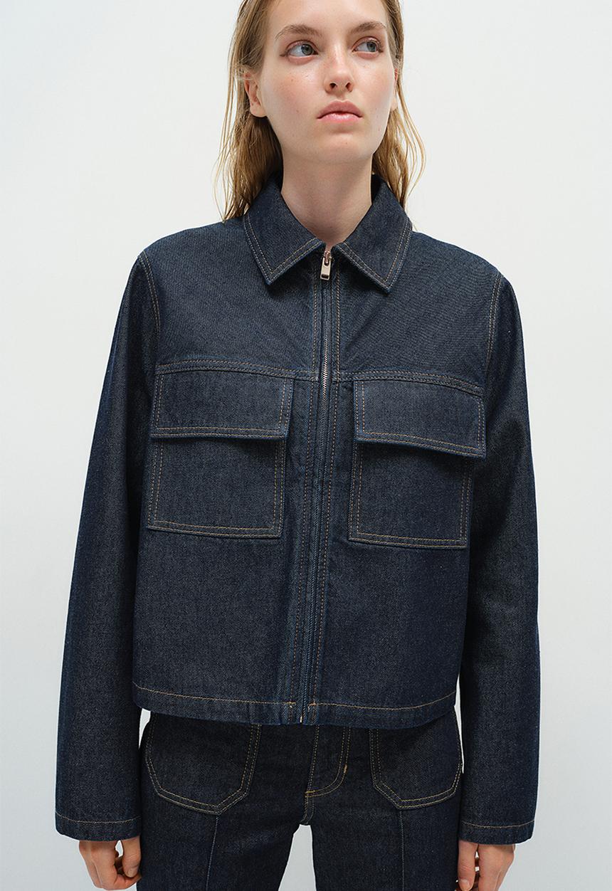 H&M - Denim jacket - dark denim blue
