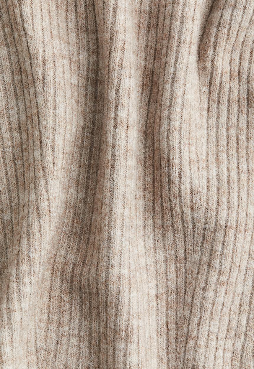 H&M - Off-the-shoulder jumper - beige marl 