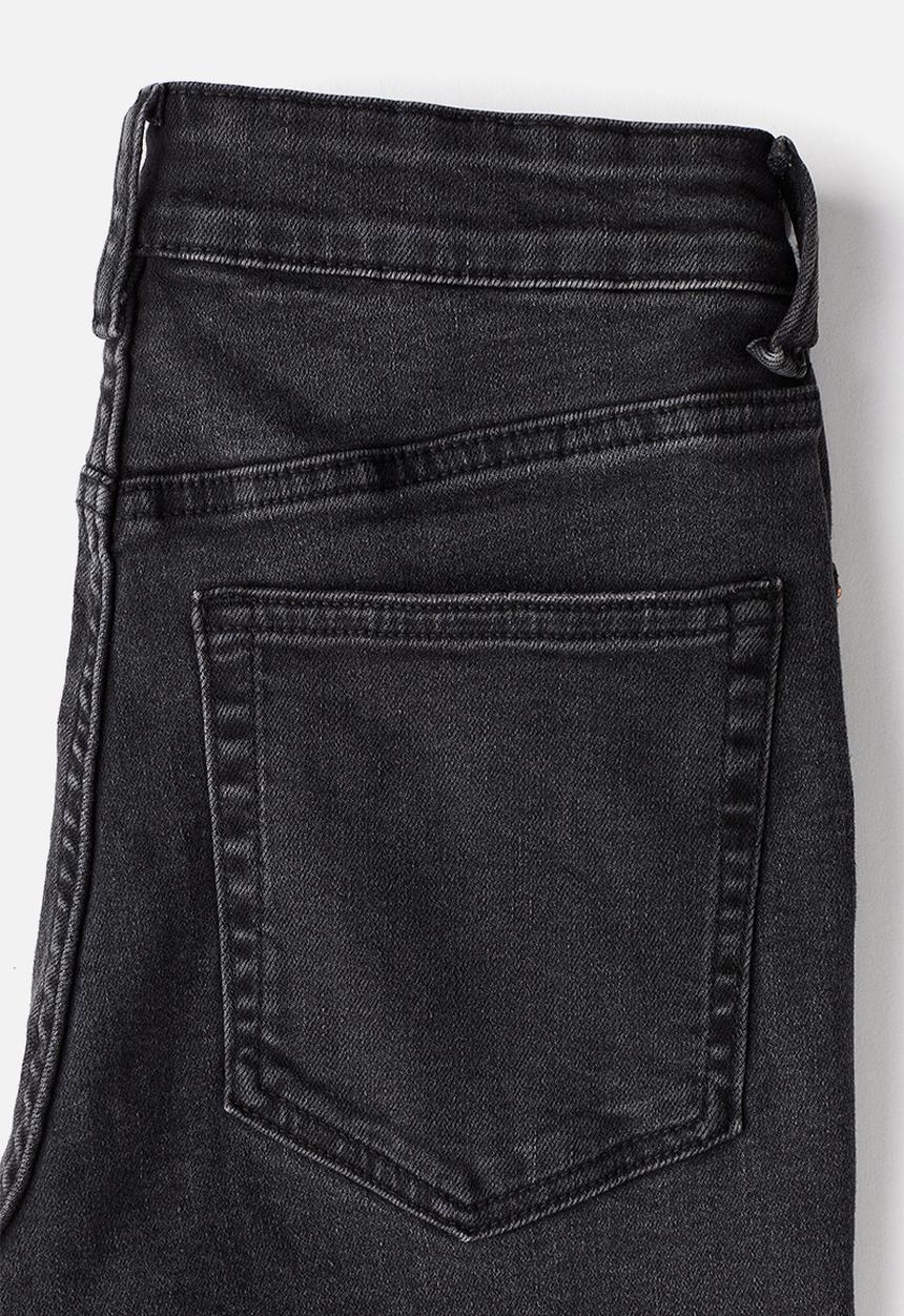 H&M - Skinny high jeans - black/washed out