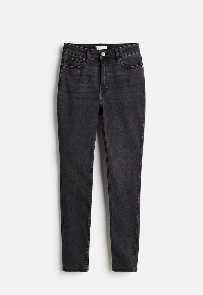 H&M - Skinny high jeans - black/washed out