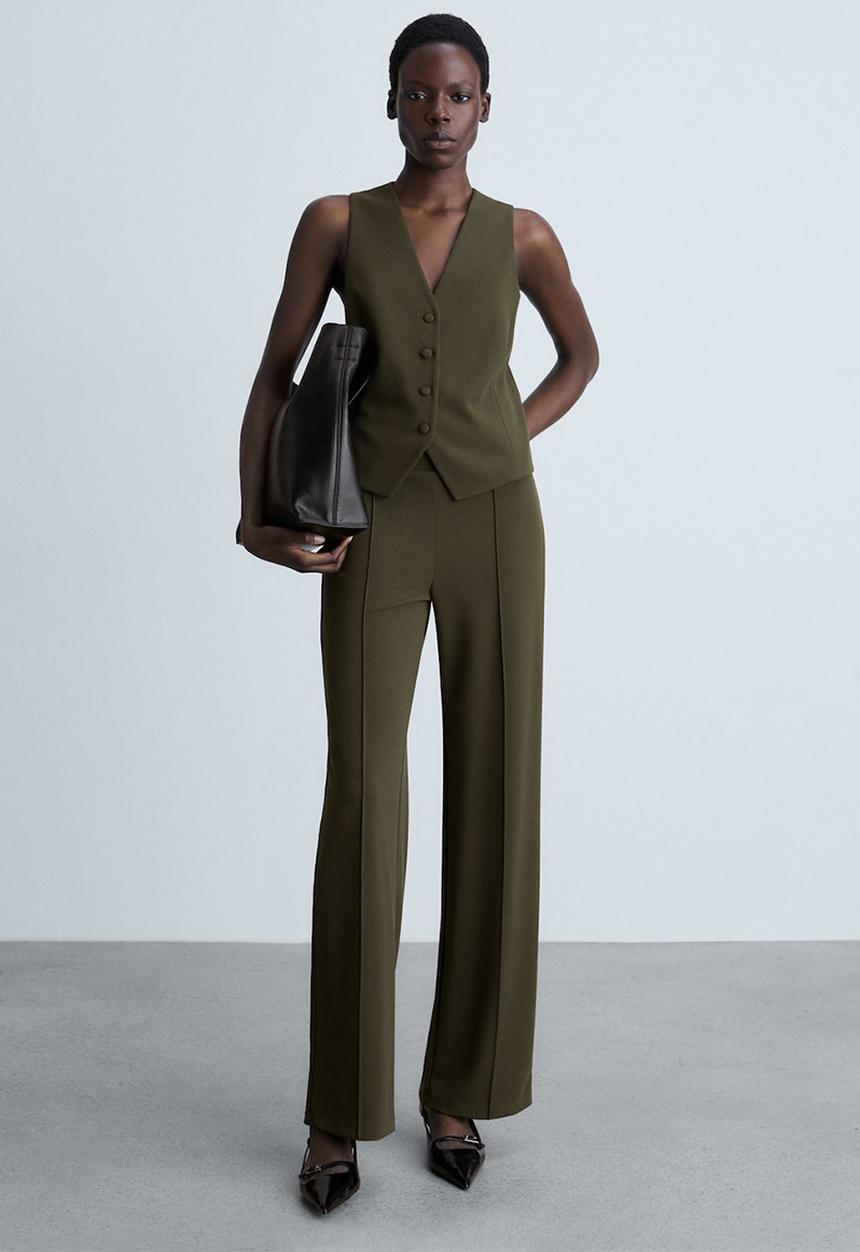 MANGO - Vest avaya - beige/ khaki