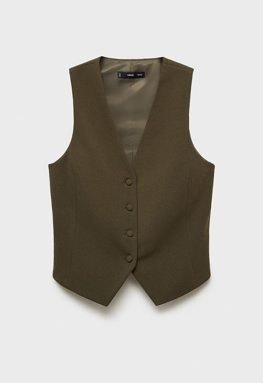 MANGO - Vest avaya - beige/ khaki