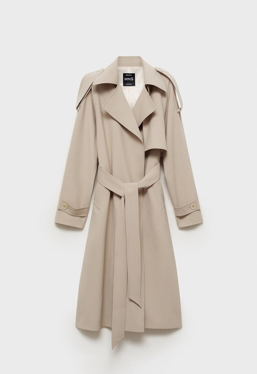 MANGO - Trenchcoat wanna - light beige