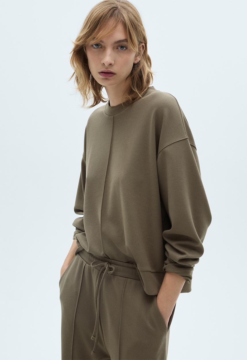 MANGO - Sweatshirt nique - beige/ khaki