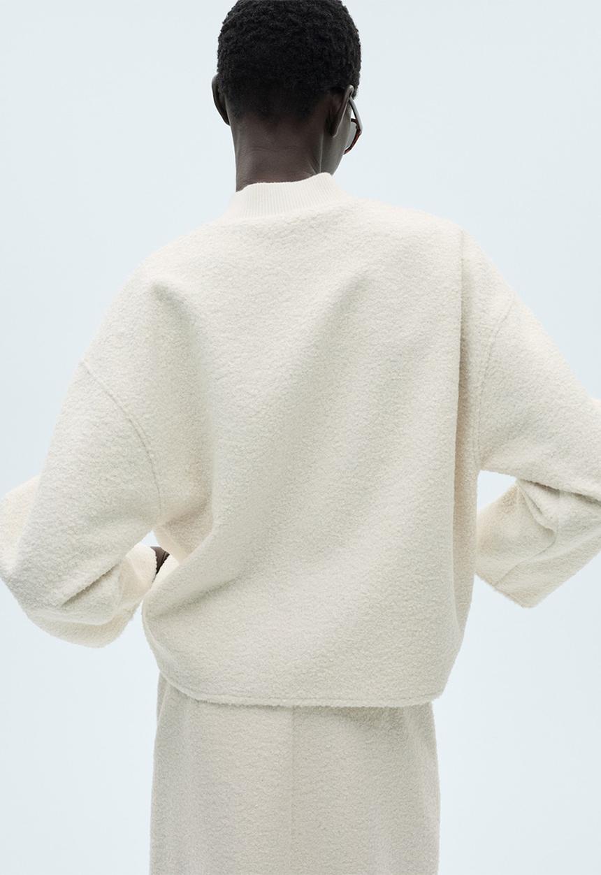 MANGO - Sweatshirt buble - light beige