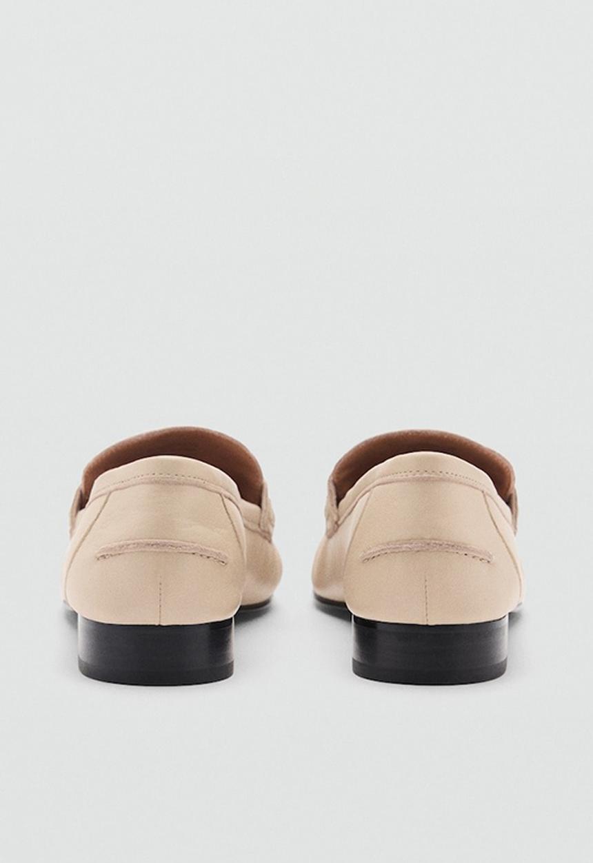 MANGO - Isi leather loafer - light beige