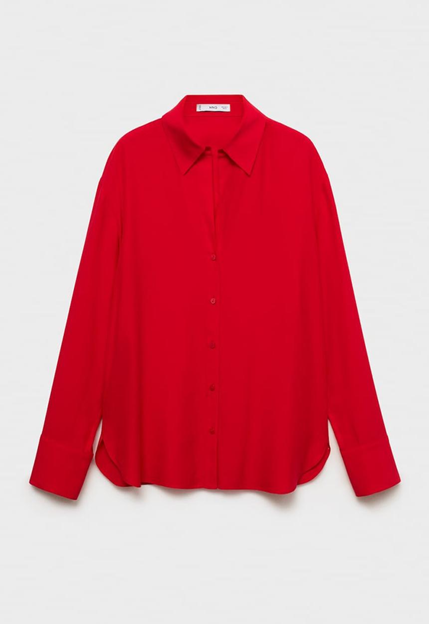 MANGO - Shirt lima - red
