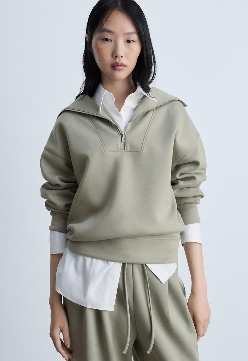 MANGO - Sweatshirt guesa - beige/ khaki