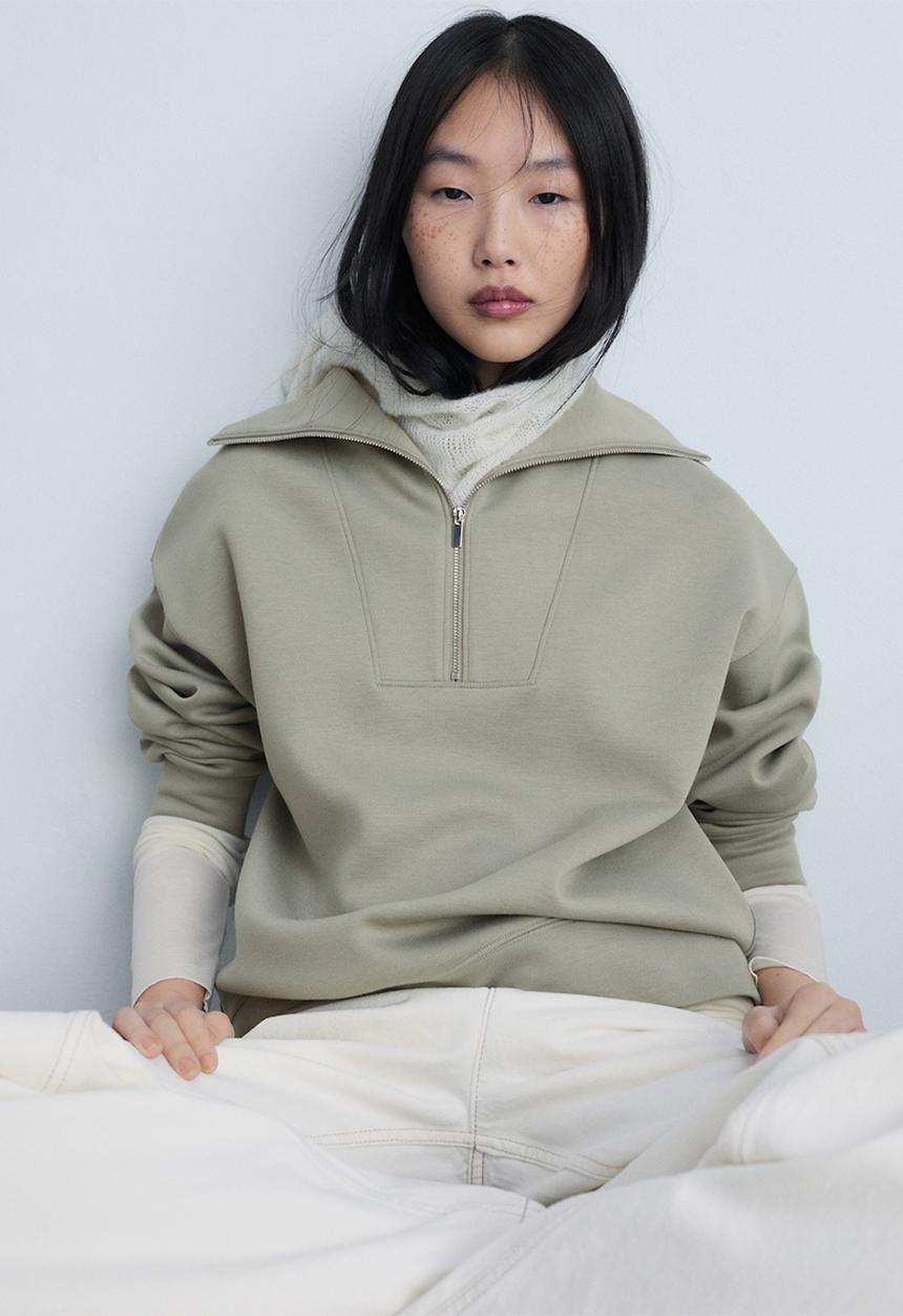 MANGO - Sweatshirt guesa - beige/ khaki
