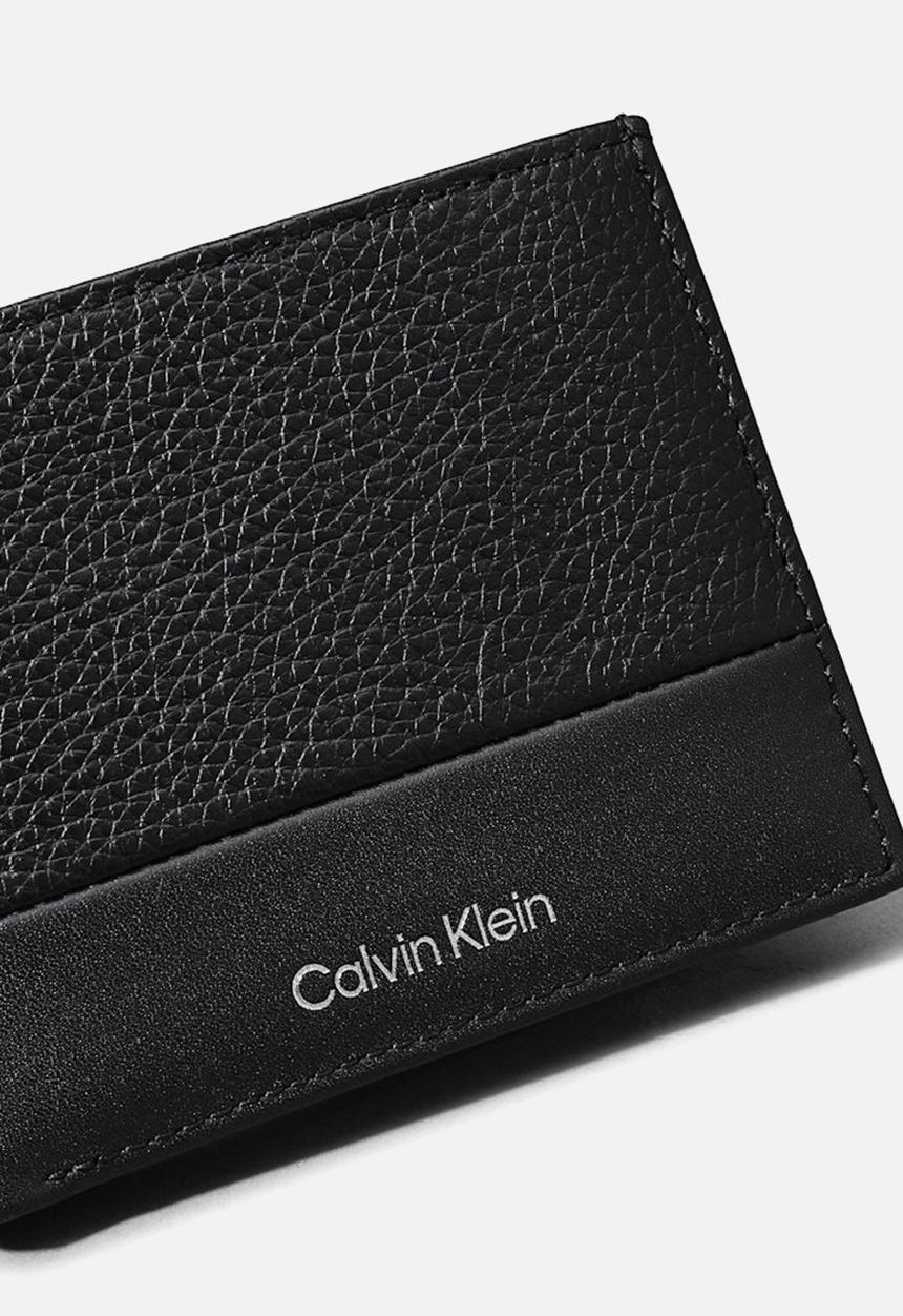 Calvin Klein - Subtle Mix Bifold 5Cc W/Coin - Ck Black Pebble And Smooth