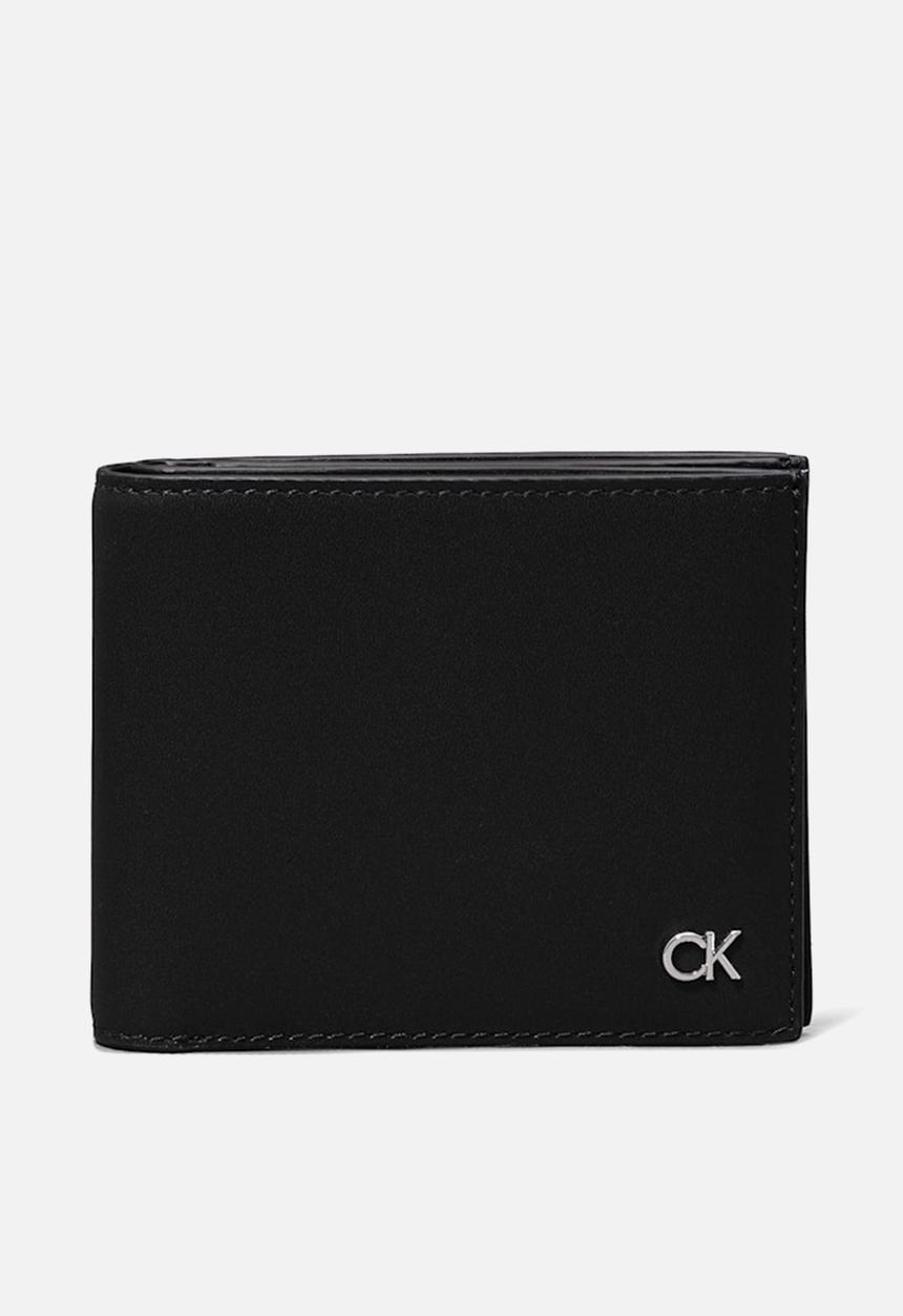 Calvin Klein - Metal Ck Bifold 5Cc W/Coin - Ck Black Smooth