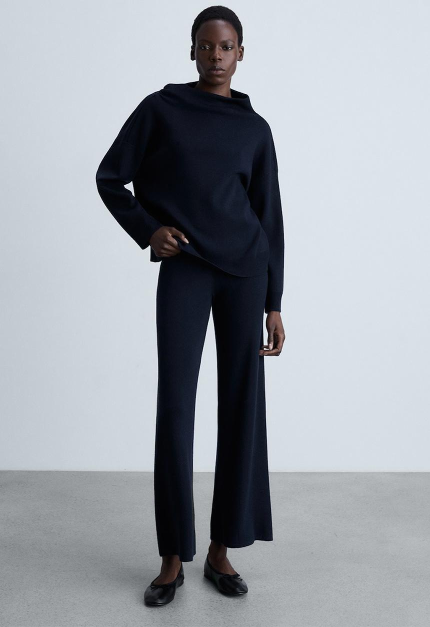 MANGO - Sweater plegam - midnight navy