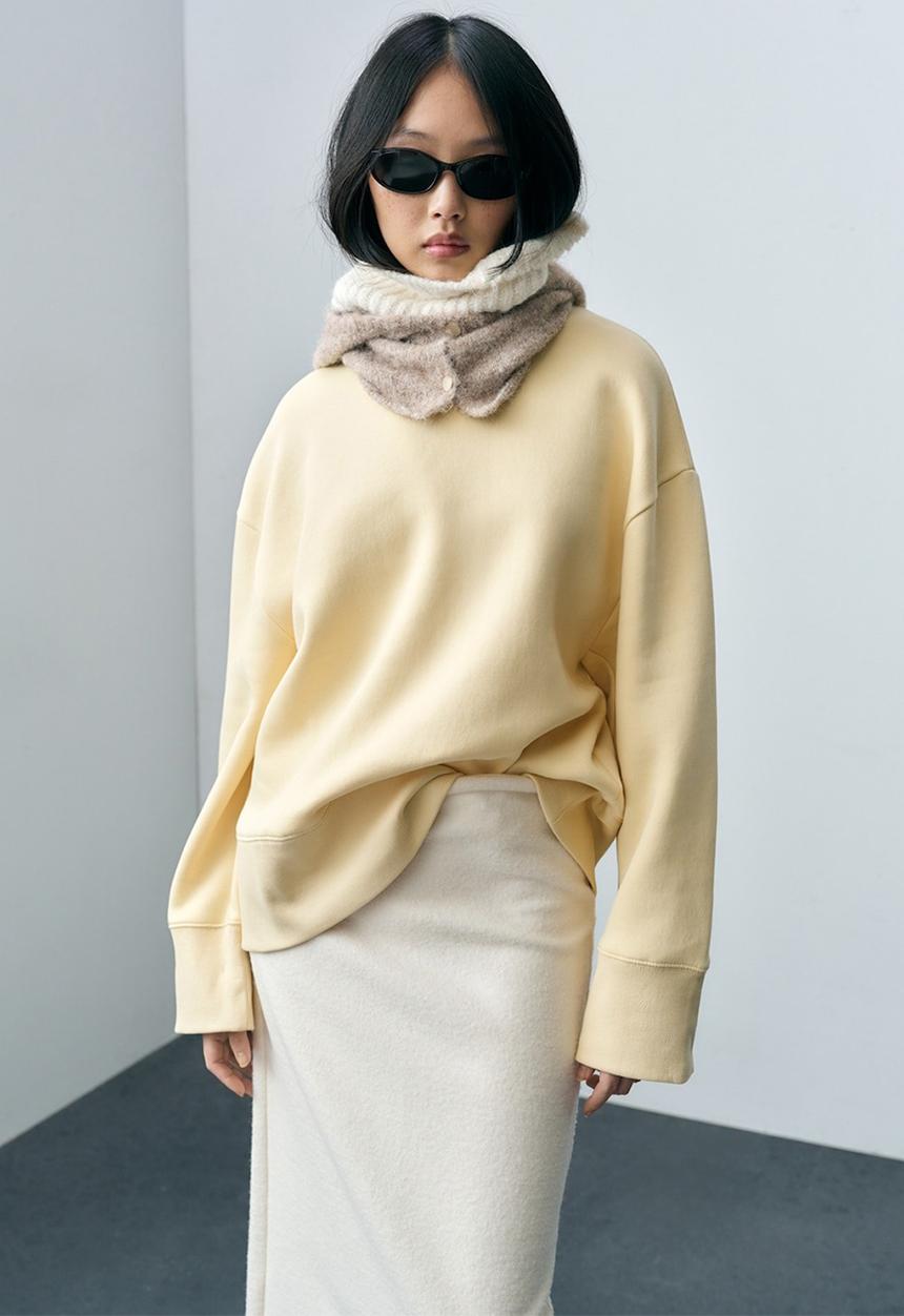 MANGO - Sweatshirt entsweat - light pastel yellow