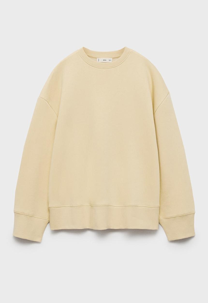 MANGO - Sweatshirt entsweat - light pastel yellow