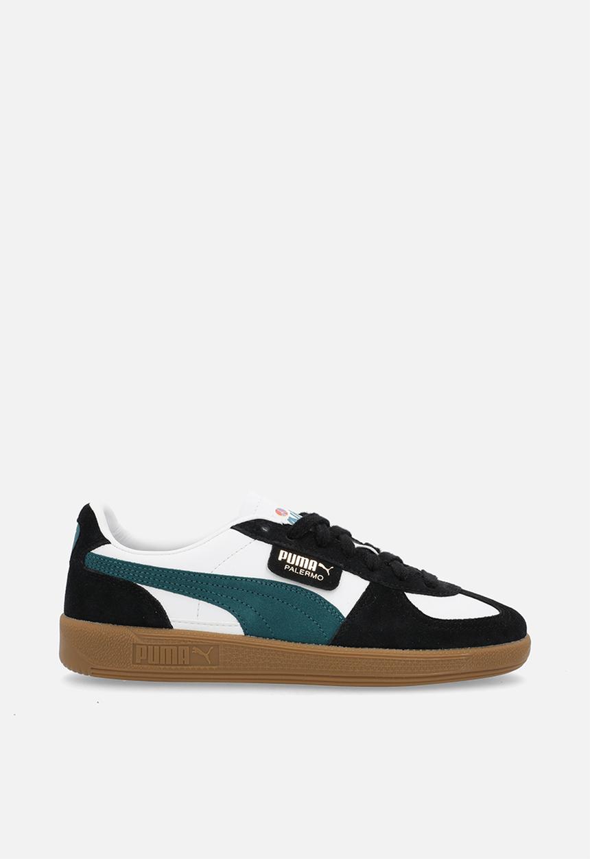 PUMA - Palermo Downtown Jr - Puma White-Cold Green-Puma Black