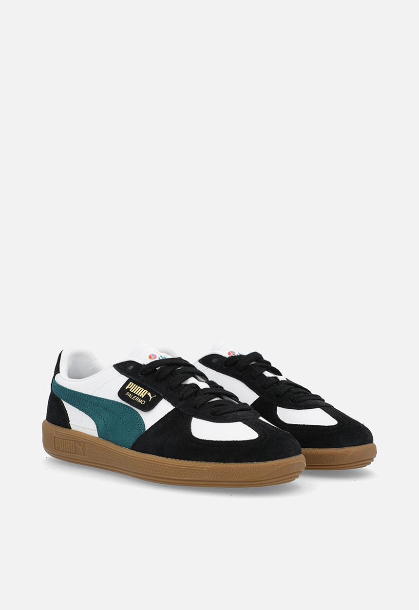 PUMA - Palermo Downtown Jr - Puma White-Cold Green-Puma Black