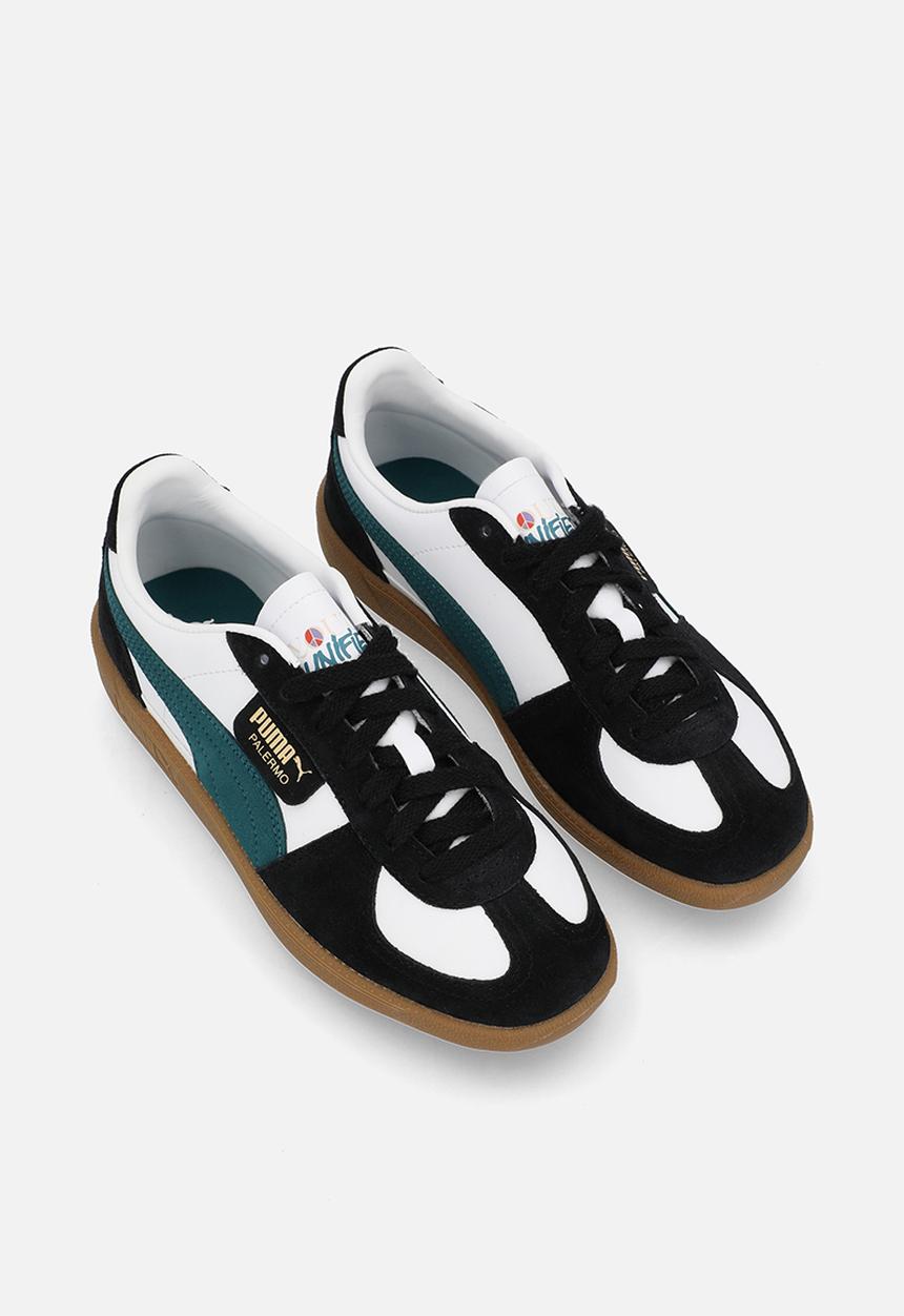 PUMA - Palermo Downtown Jr - Puma White-Cold Green-Puma Black