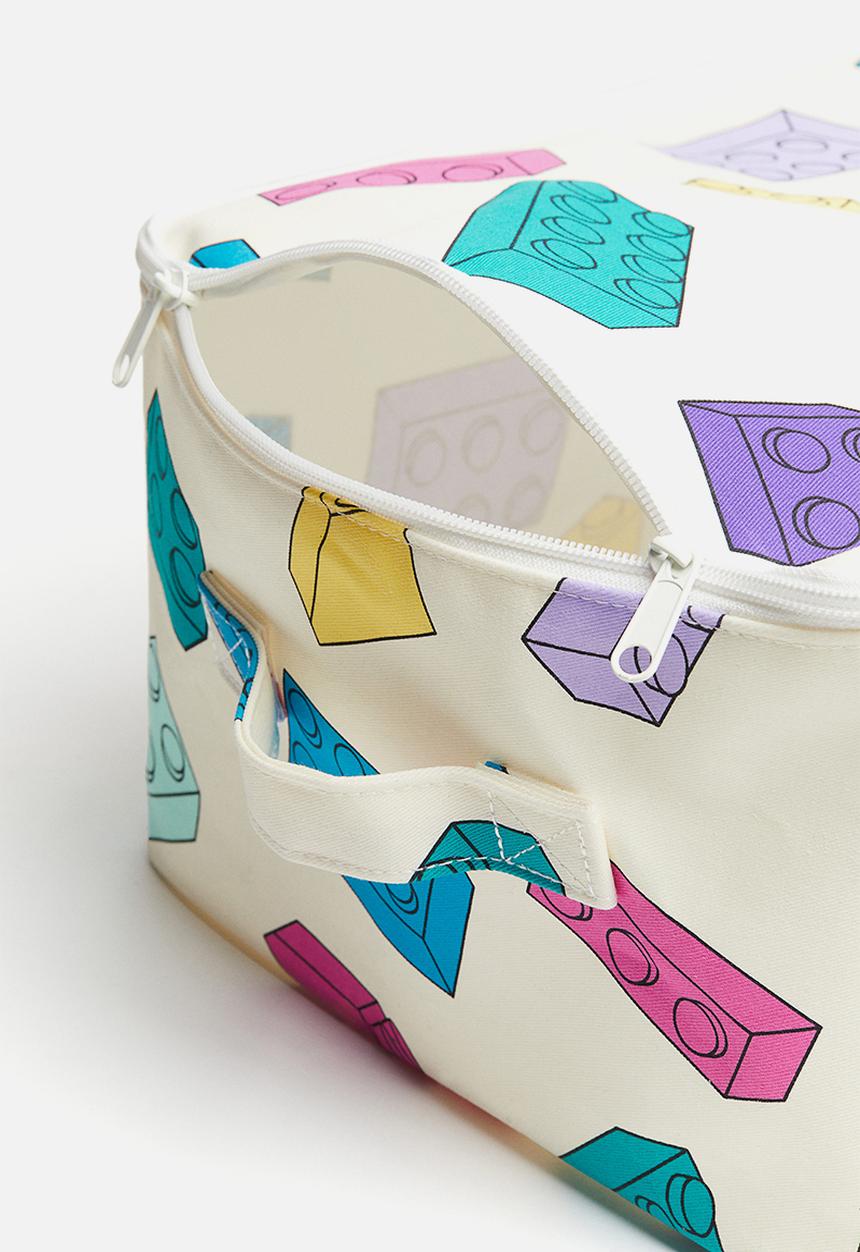 H&M - Canvas toy storage basket - white/lego®