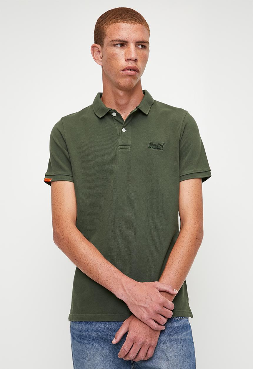 Superdry. - VINT DESTROY POLO - Destroy Army Khaki