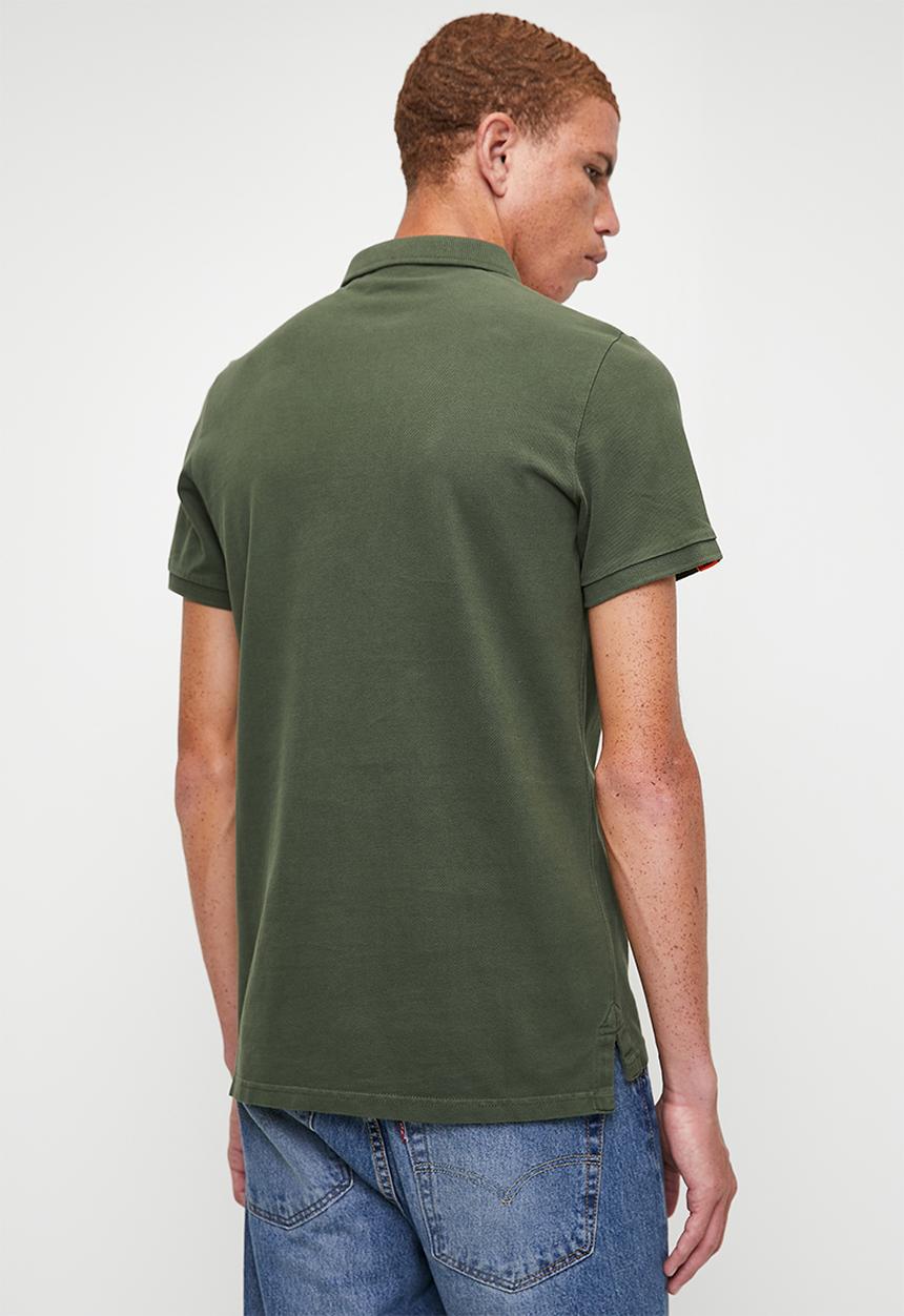 Superdry. - VINT DESTROY POLO - Destroy Army Khaki