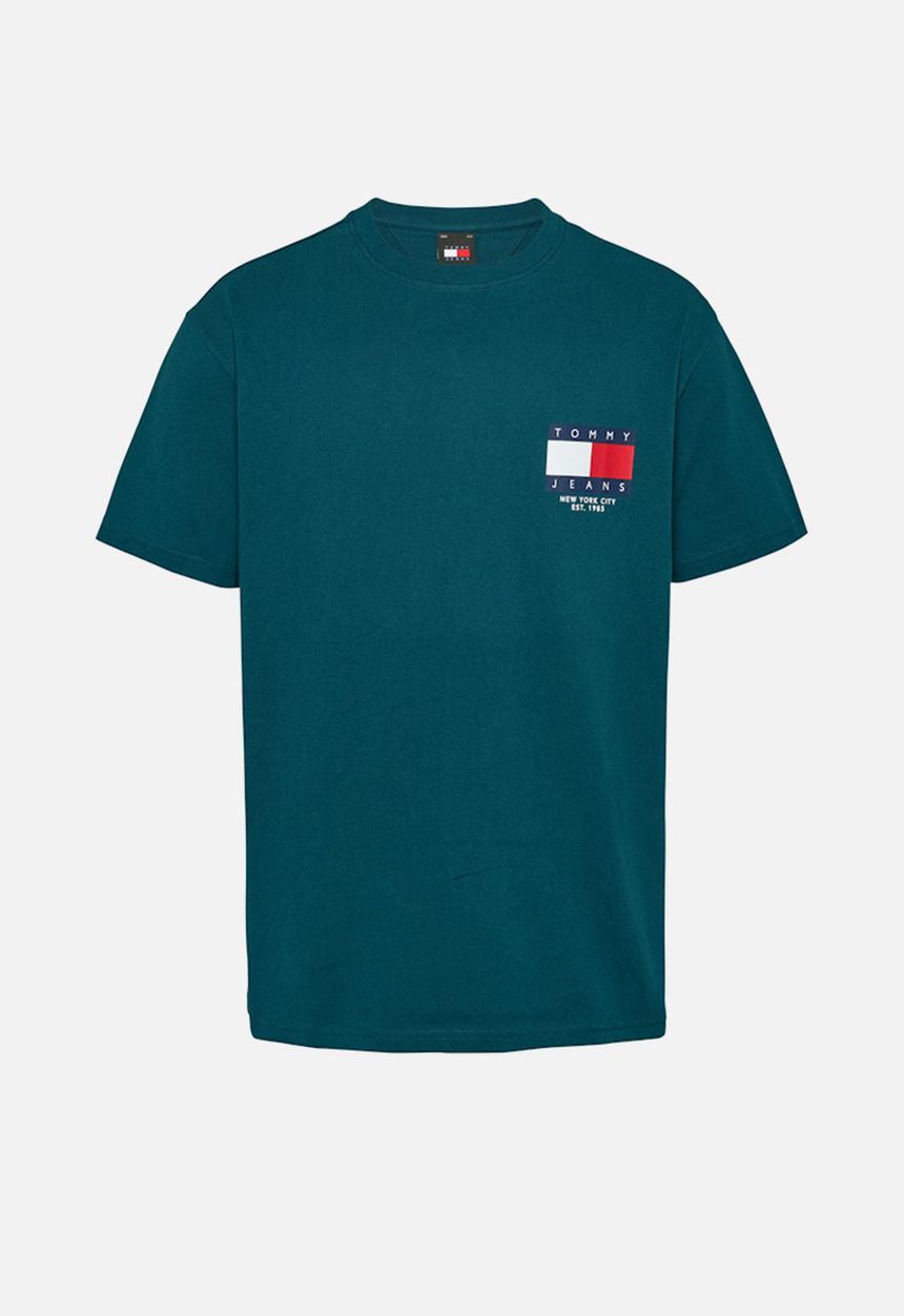 Tommy Hilfiger - Tjm Reg Rwb Sig Flag Tee Ext - Deep Seawater