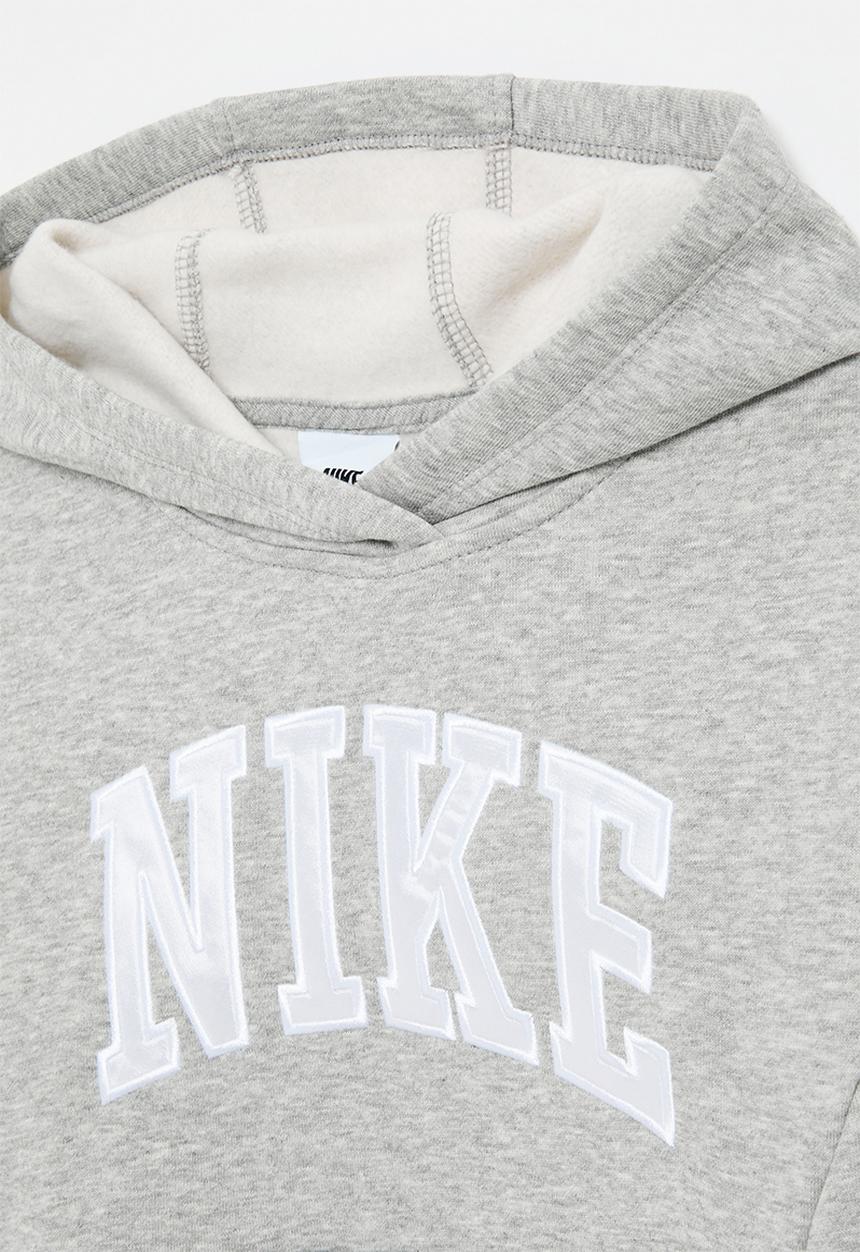 Nike - Nkn n nsw clb snl appl flc po - dk grey heather
