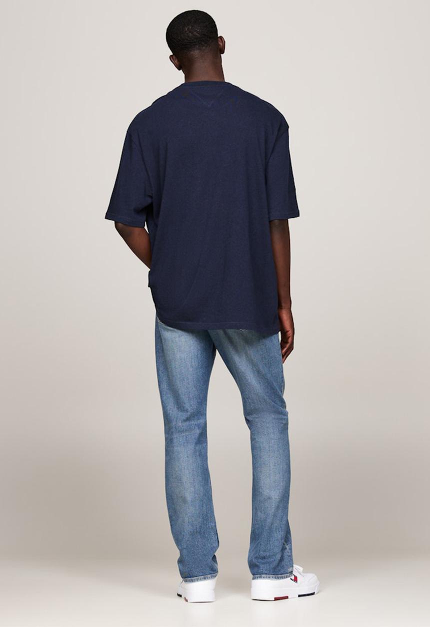Tommy Hilfiger - Tjm Rlx Melange Flag Tee - Dark Night Navy Melange