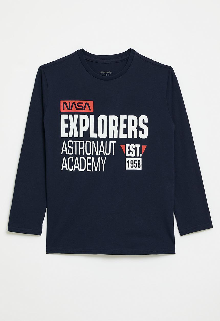 Pop Candy - Nasa long sleeve tee - navy