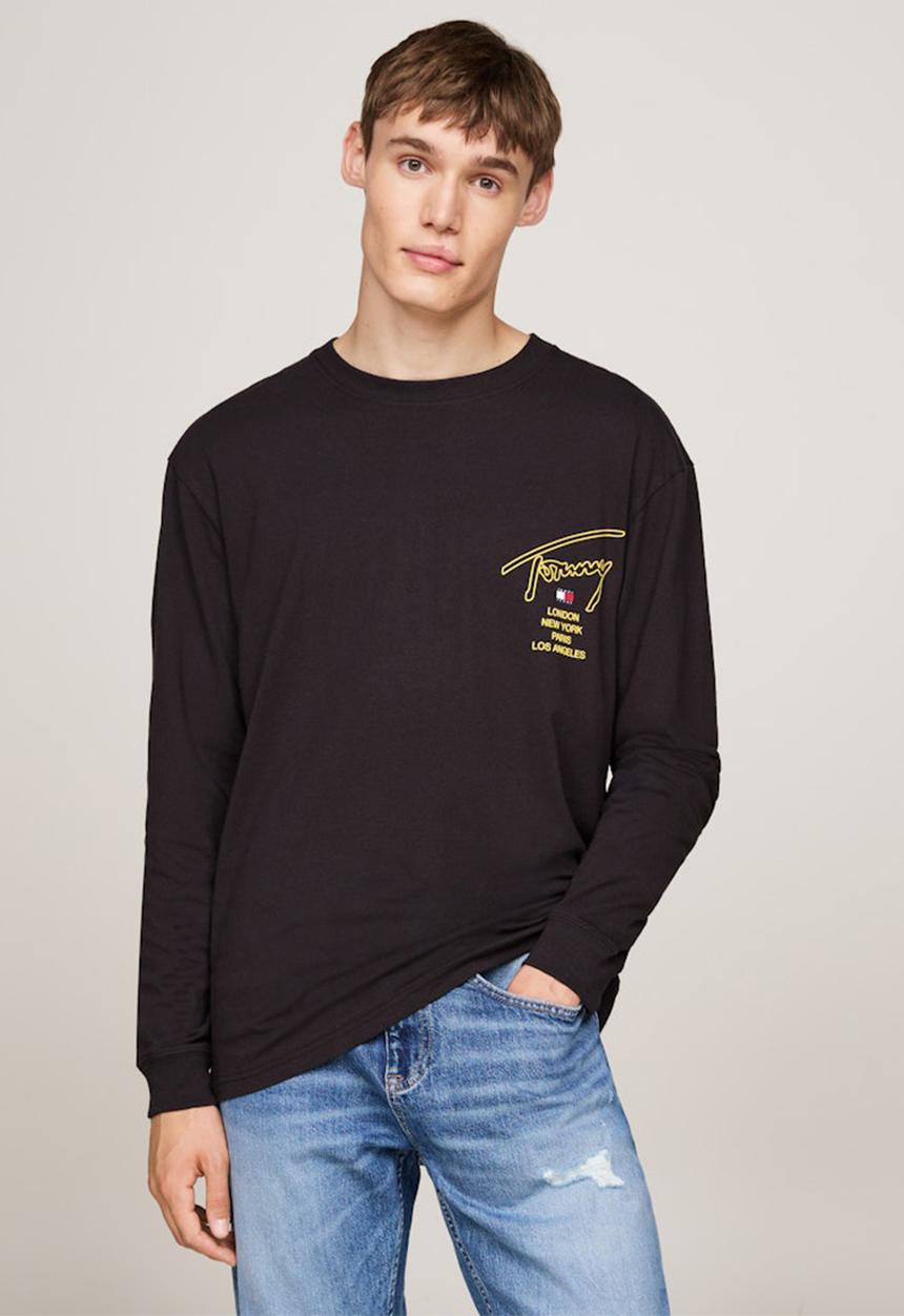 Tommy Hilfiger - Tjm Reg Sig Twist Long sleeve Tee - Black