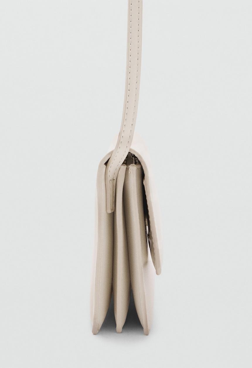 MANGO - Bag mch acordeon - offwhite