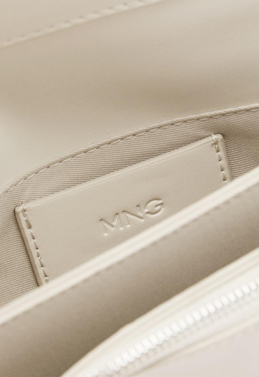 MANGO - Bag mch acordeon - offwhite