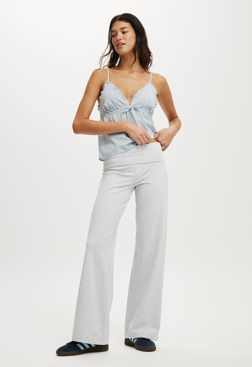Cotton On - Bella Straight Leg Pant - Soft Grey Marle