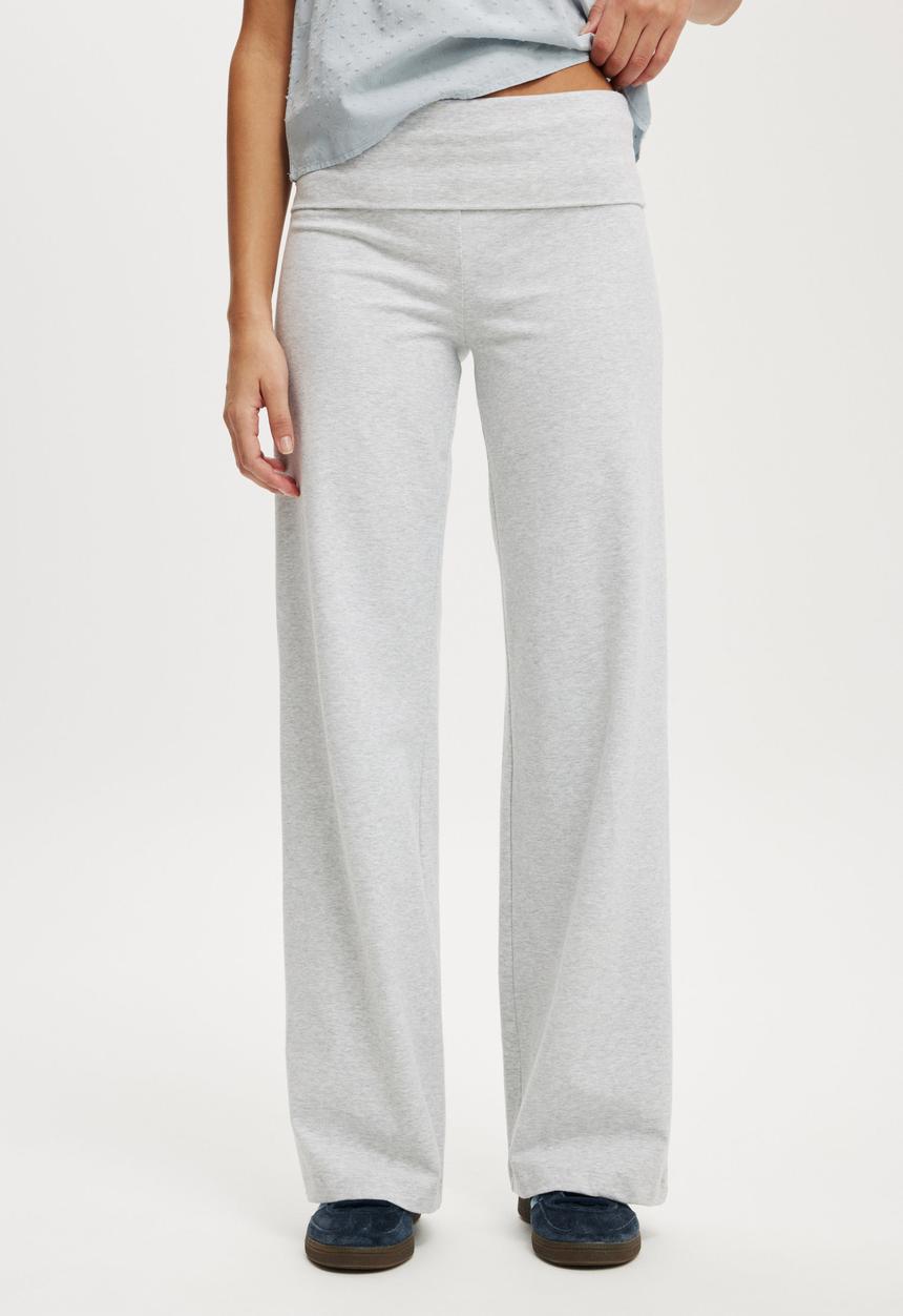 Cotton On - Bella Straight Leg Pant - Soft Grey Marle