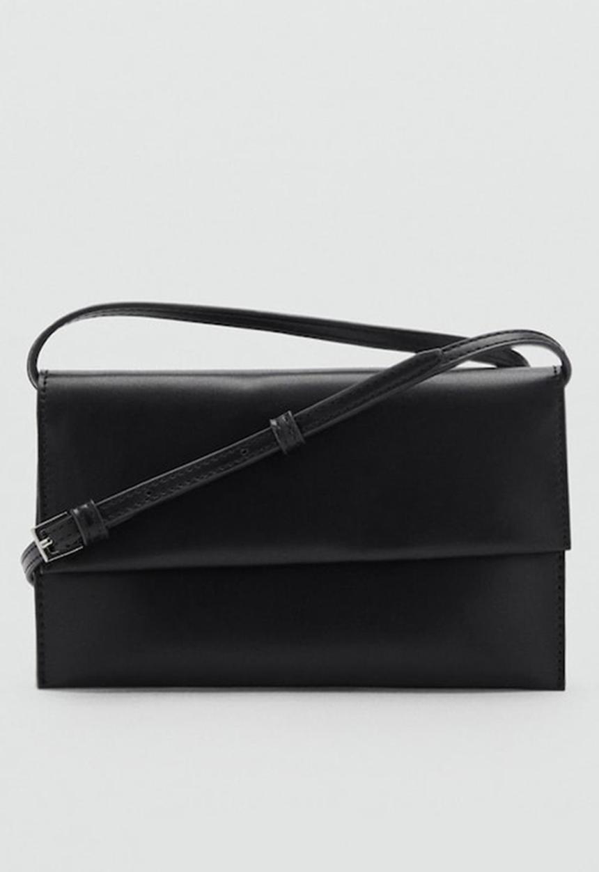 MANGO - Bag mch acordeon - black