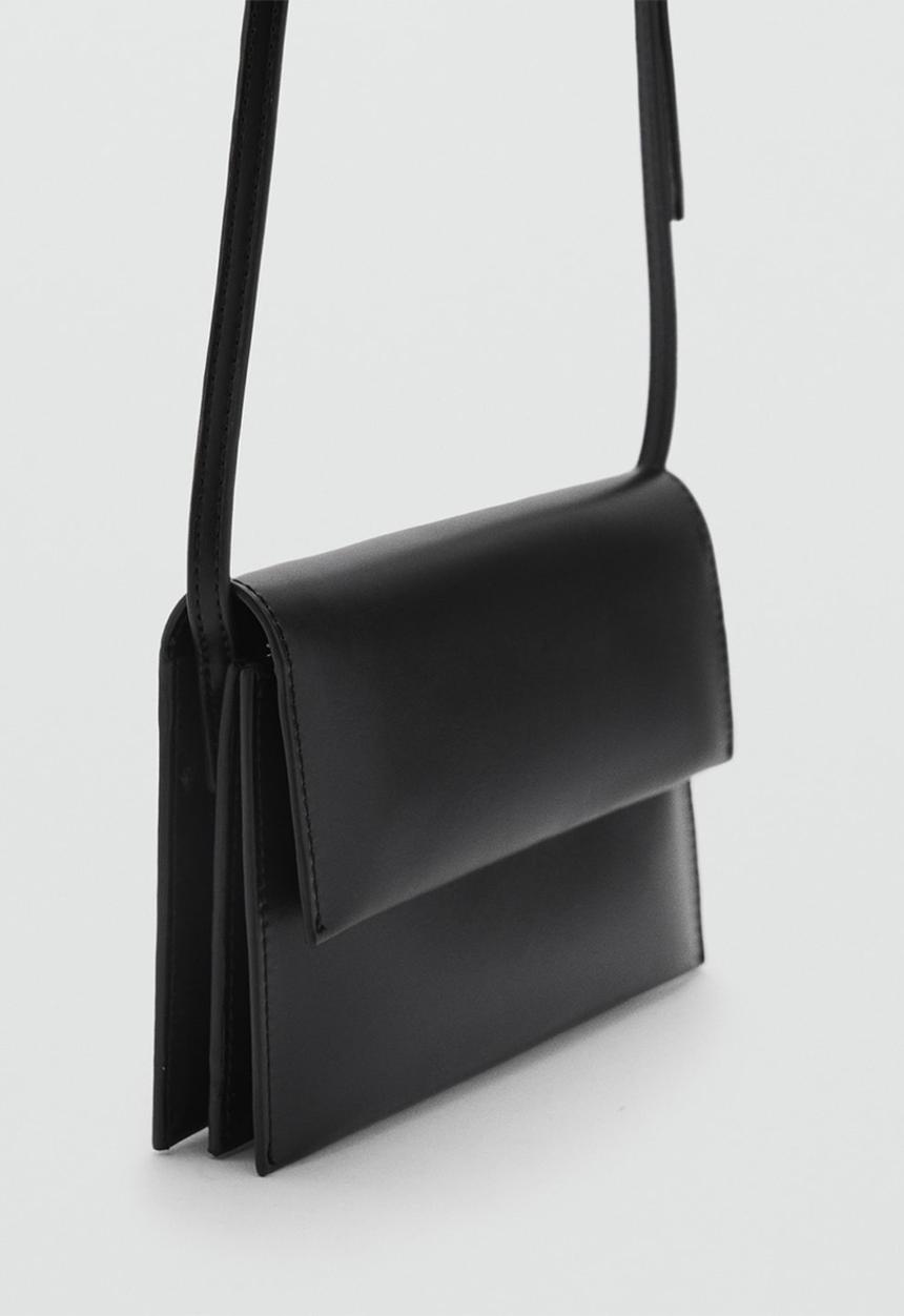 MANGO - Bag mch acordeon - black