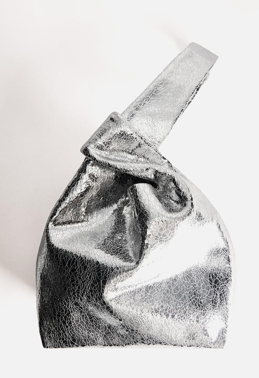 MANGO - Bag mch nit - silver