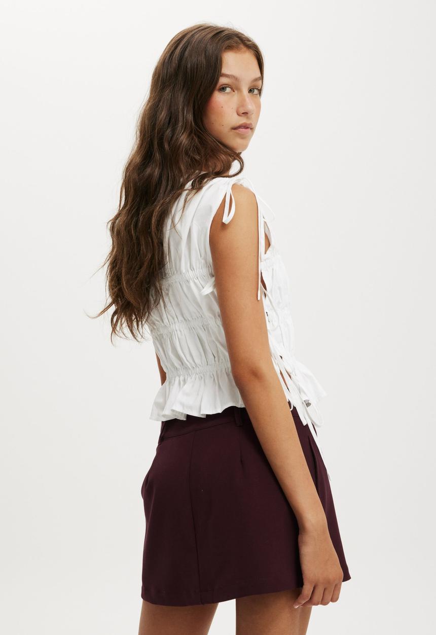 Cotton On - Luis Suiting Skirt - Sour Cherry