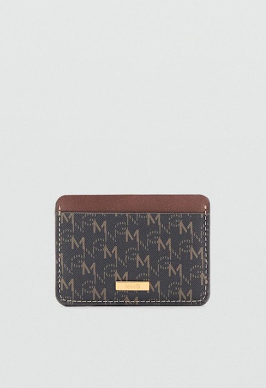 MANGO - Card holder mch marco  - brown & black