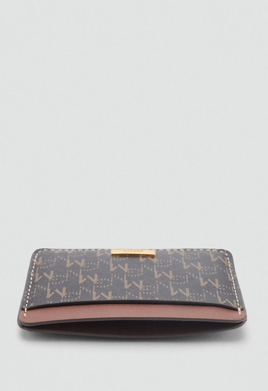MANGO - Card holder mch marco  - brown & black