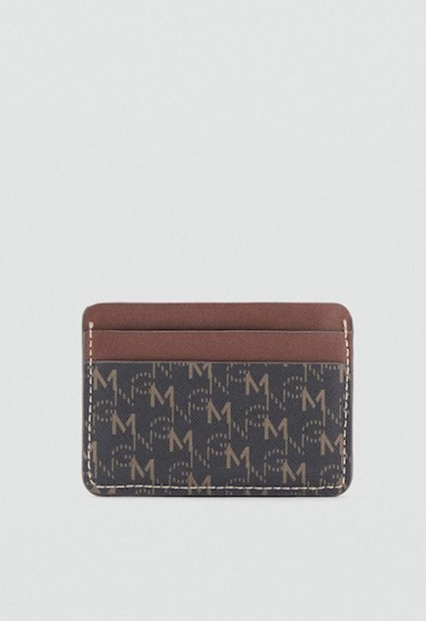 MANGO - Card holder mch marco  - brown & black